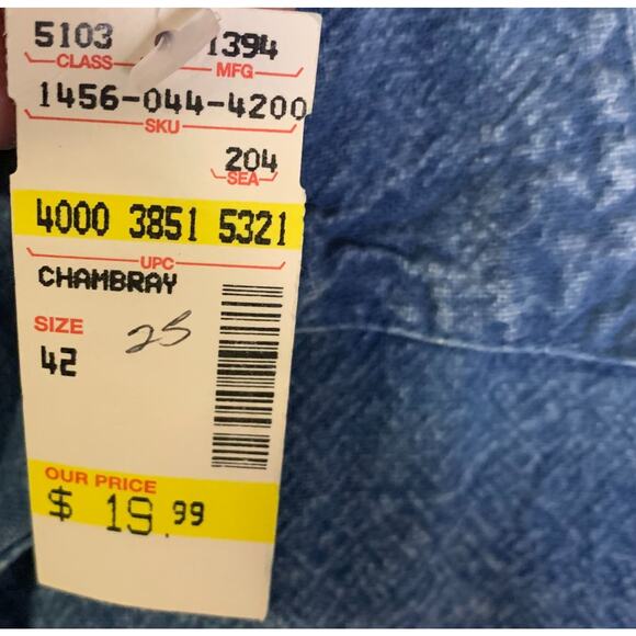 Vintage Midnight Run Women's Chambray Dress Plus Size 2X 22W NEW 100% Cotton - Picture 9 of 10